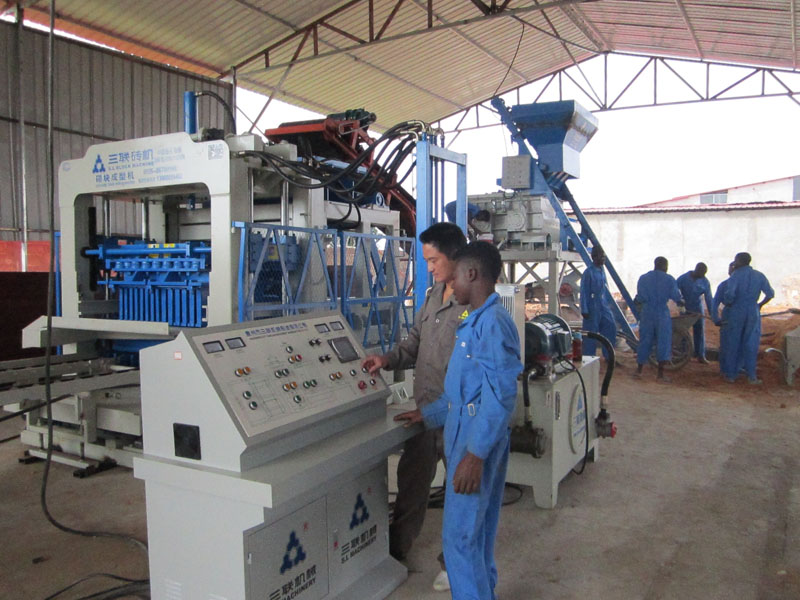The brick making machine project in Angola